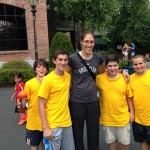Teens with Rebecca Lobo at Six Flags